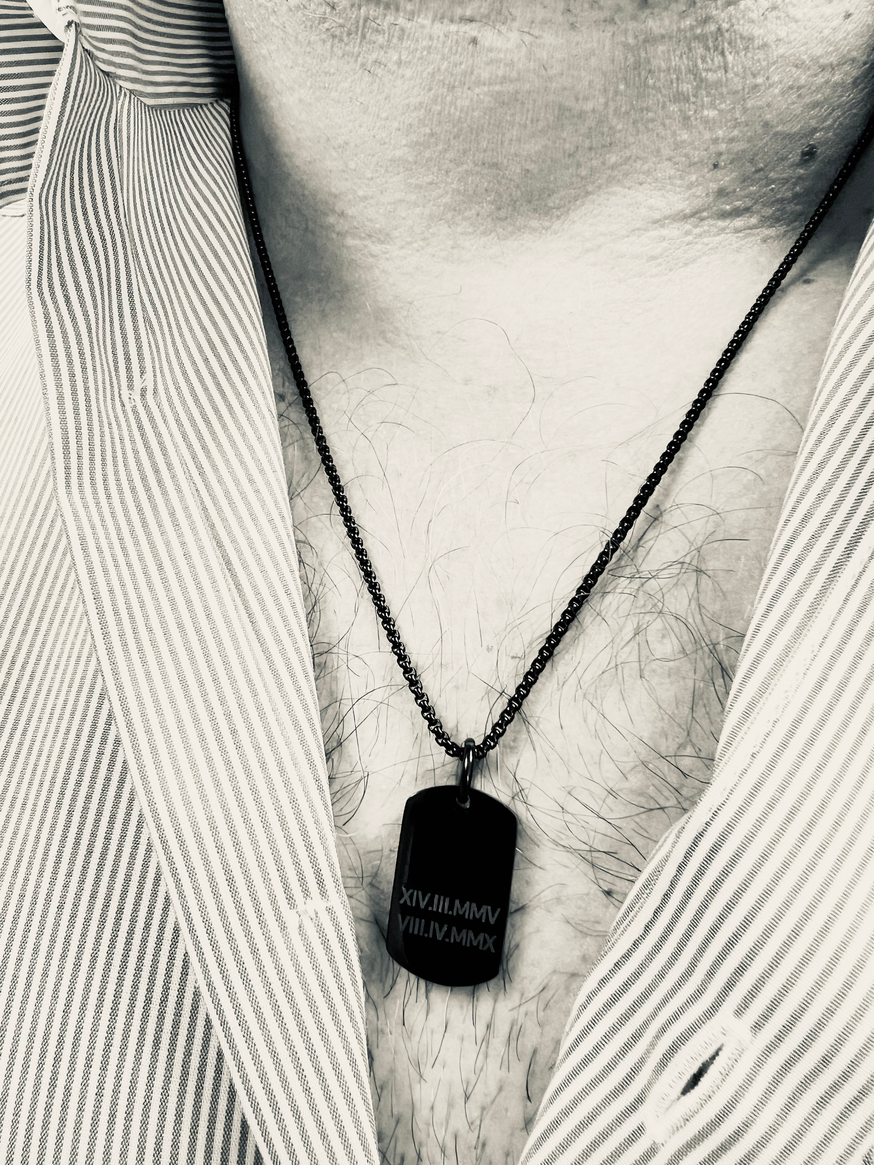 Chaine homme avec médaille personalisable