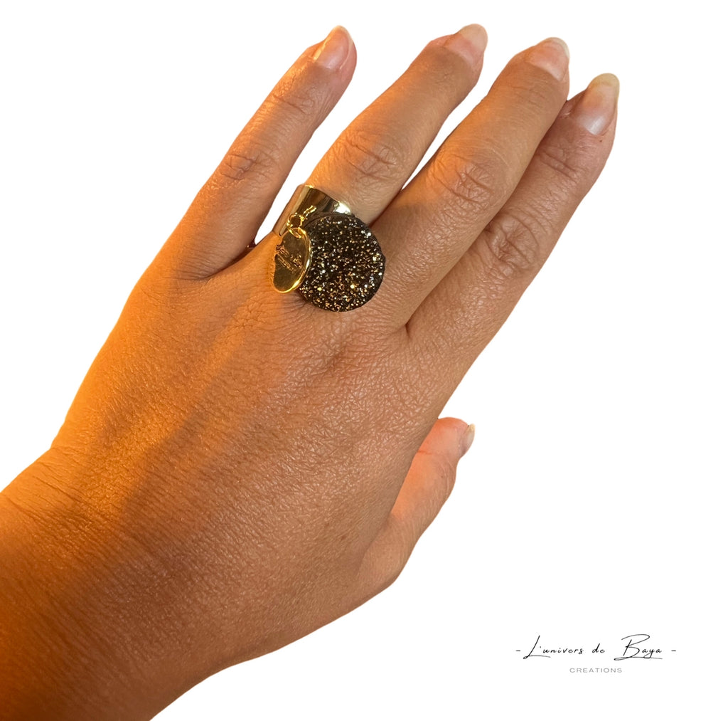 Bague rond de cuir