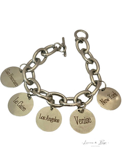 Bracelet  Personnalisable 5 médailles