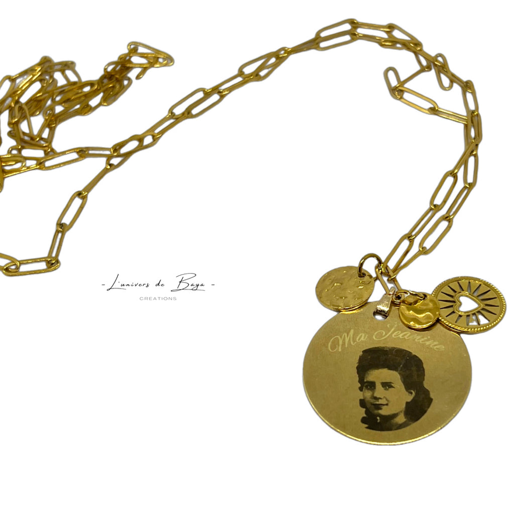 Sautoir avec médaille personalisable