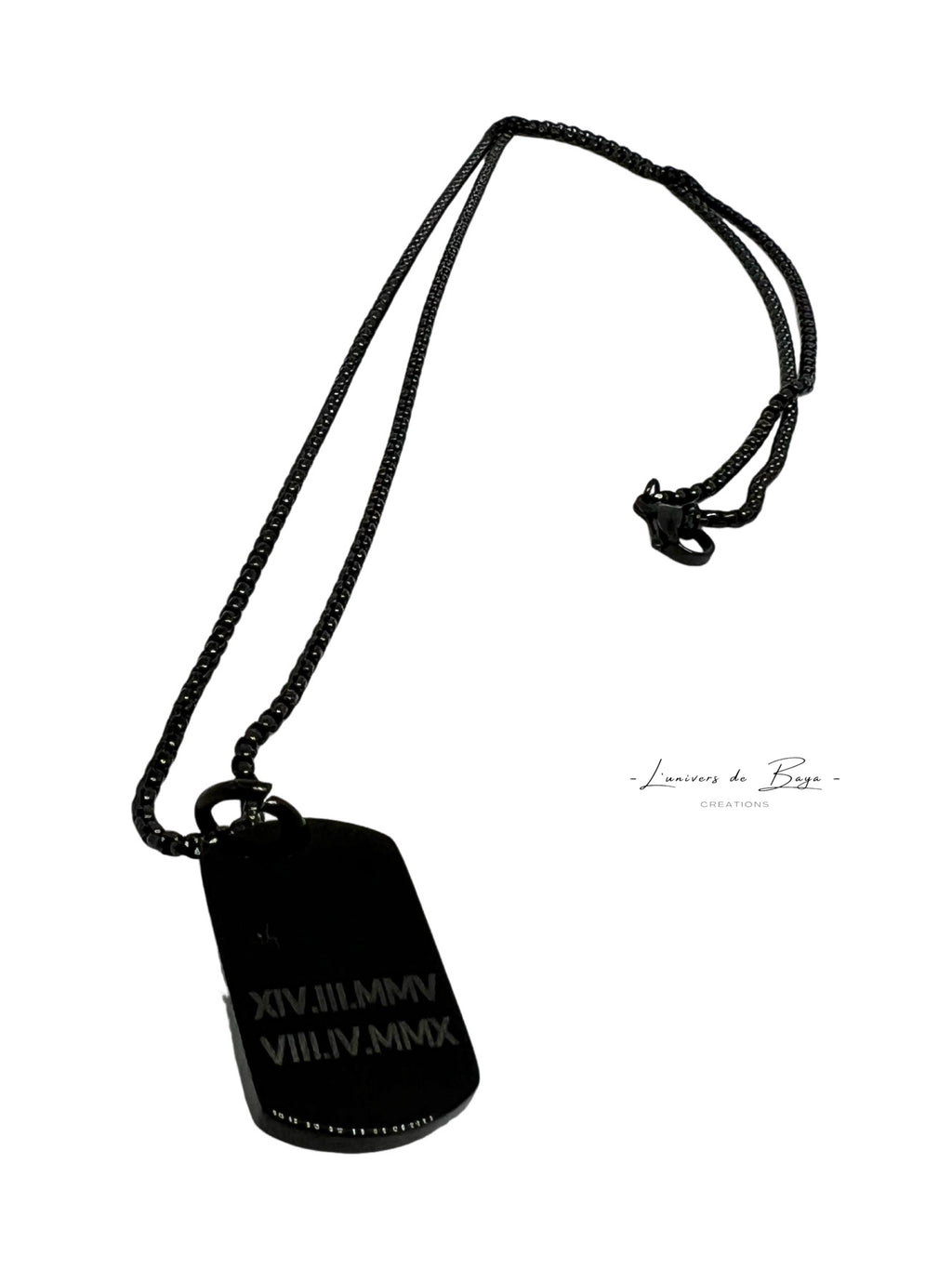 Chaine homme avec médaille personalisable