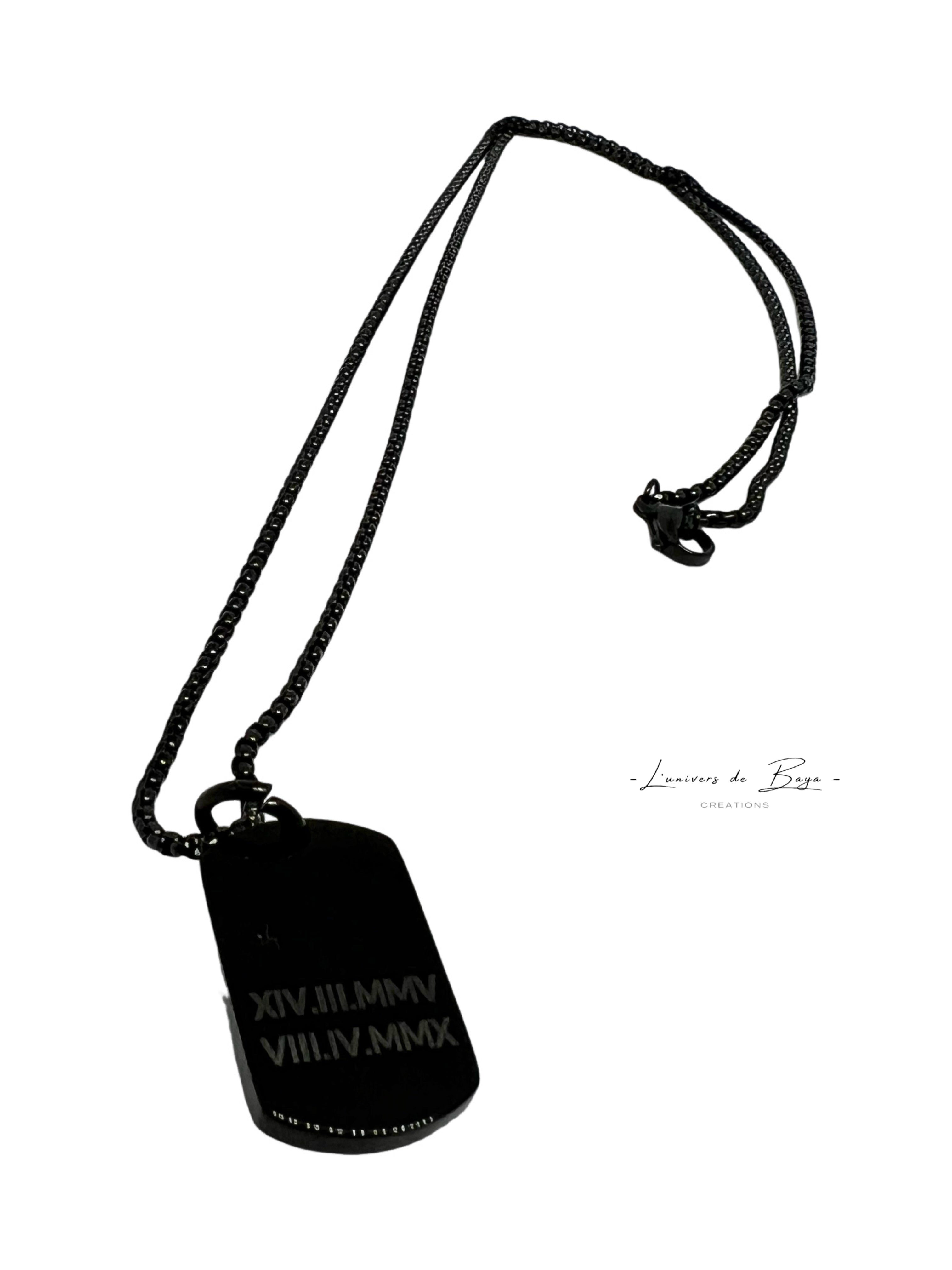 Chaine homme avec médaille personalisable