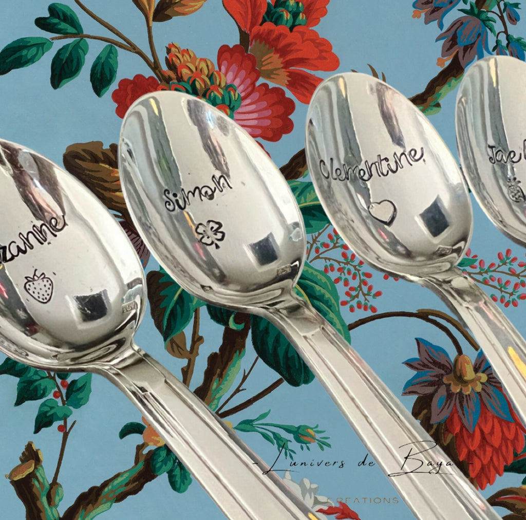 Cuillère à café en argent personnalisable