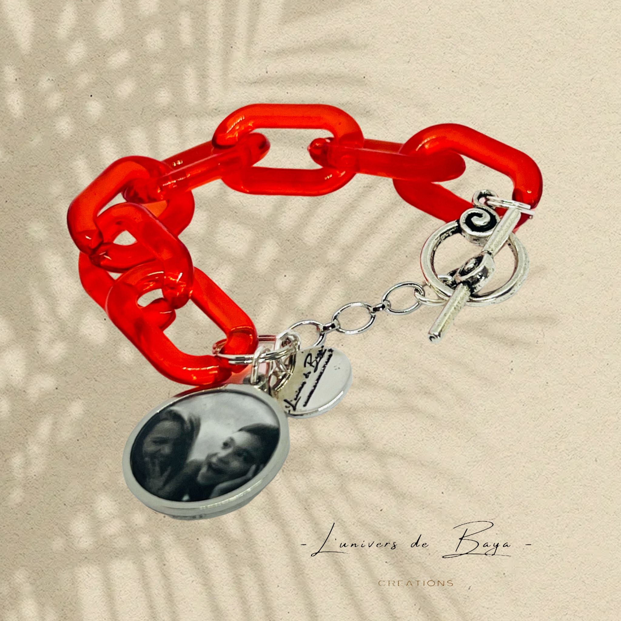 Bracelet St Tropez avec photo personnalisée