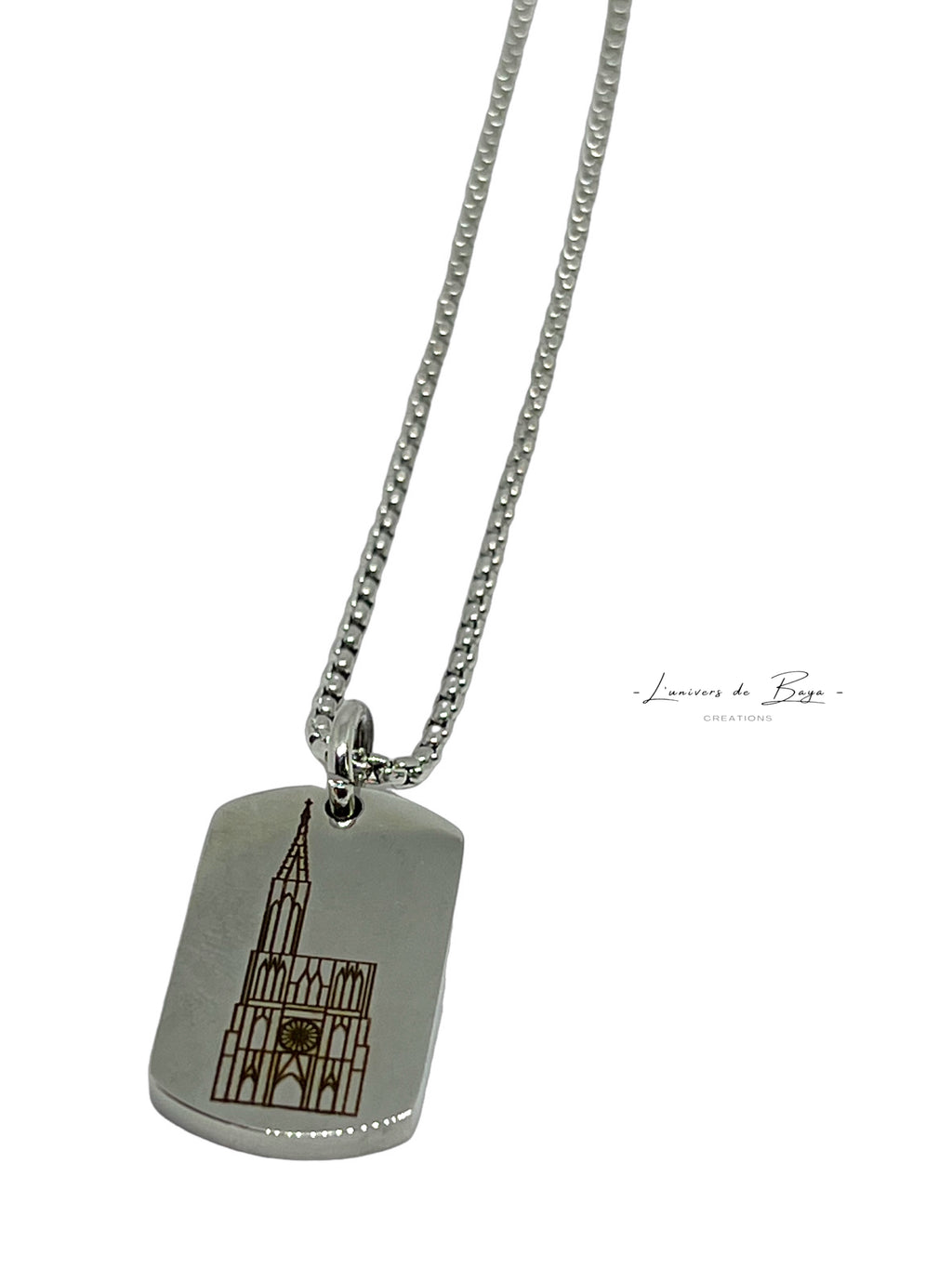 Chaine homme avec médaille personalisable