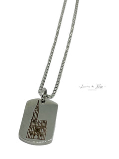 Chaine homme avec médaille personalisable