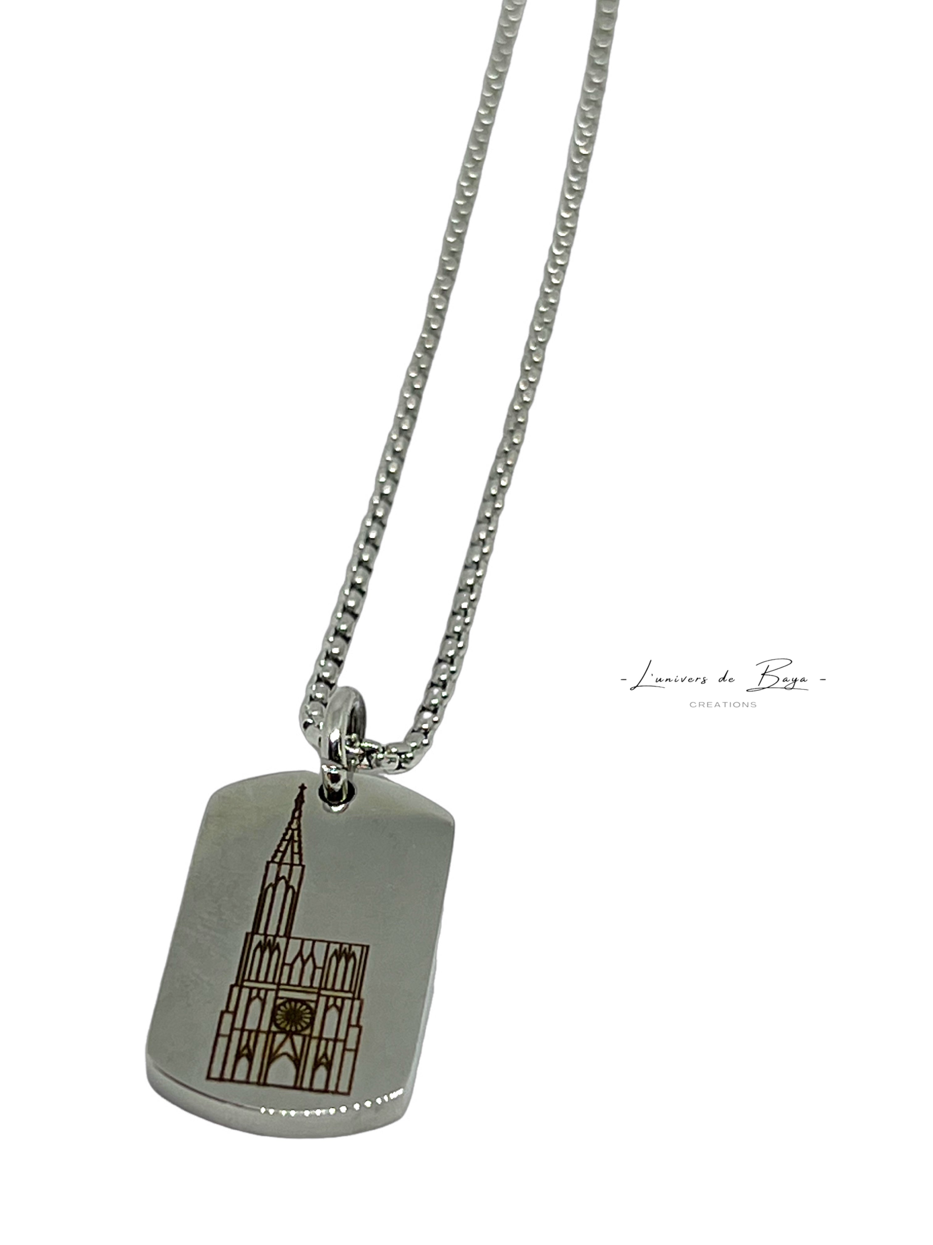 Chaine homme avec médaille personalisable