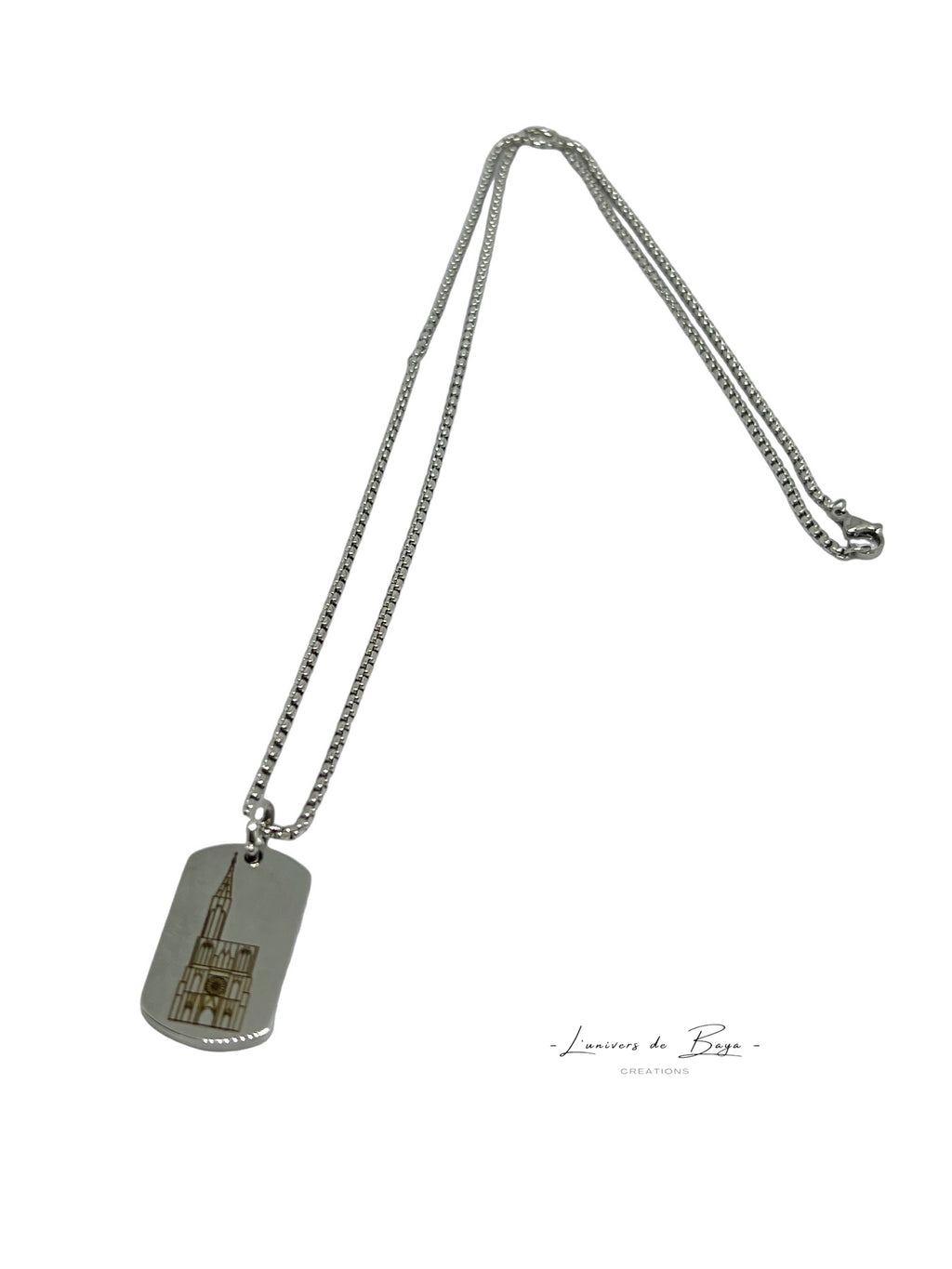 Chaine homme avec médaille personalisable